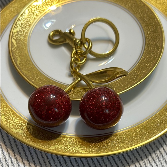 Gold and Red Cherry Key Holder - Picture 1 of 1